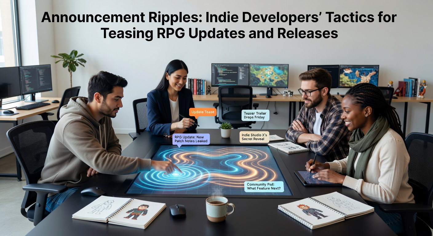 Indie developers sharing teaser content on social platforms for upcoming RPG patches