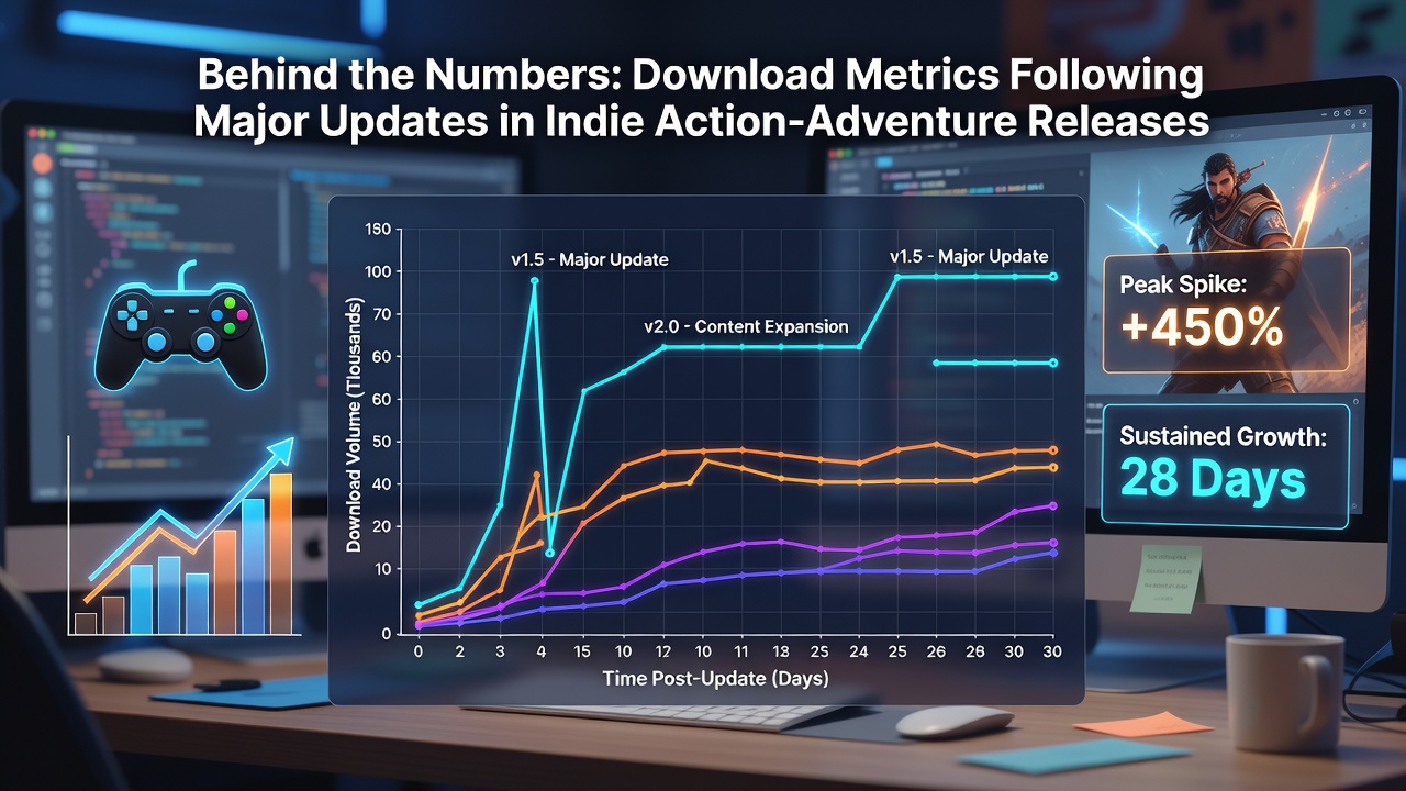 Graph illustrating regional download trends for indie games after patches in 2026