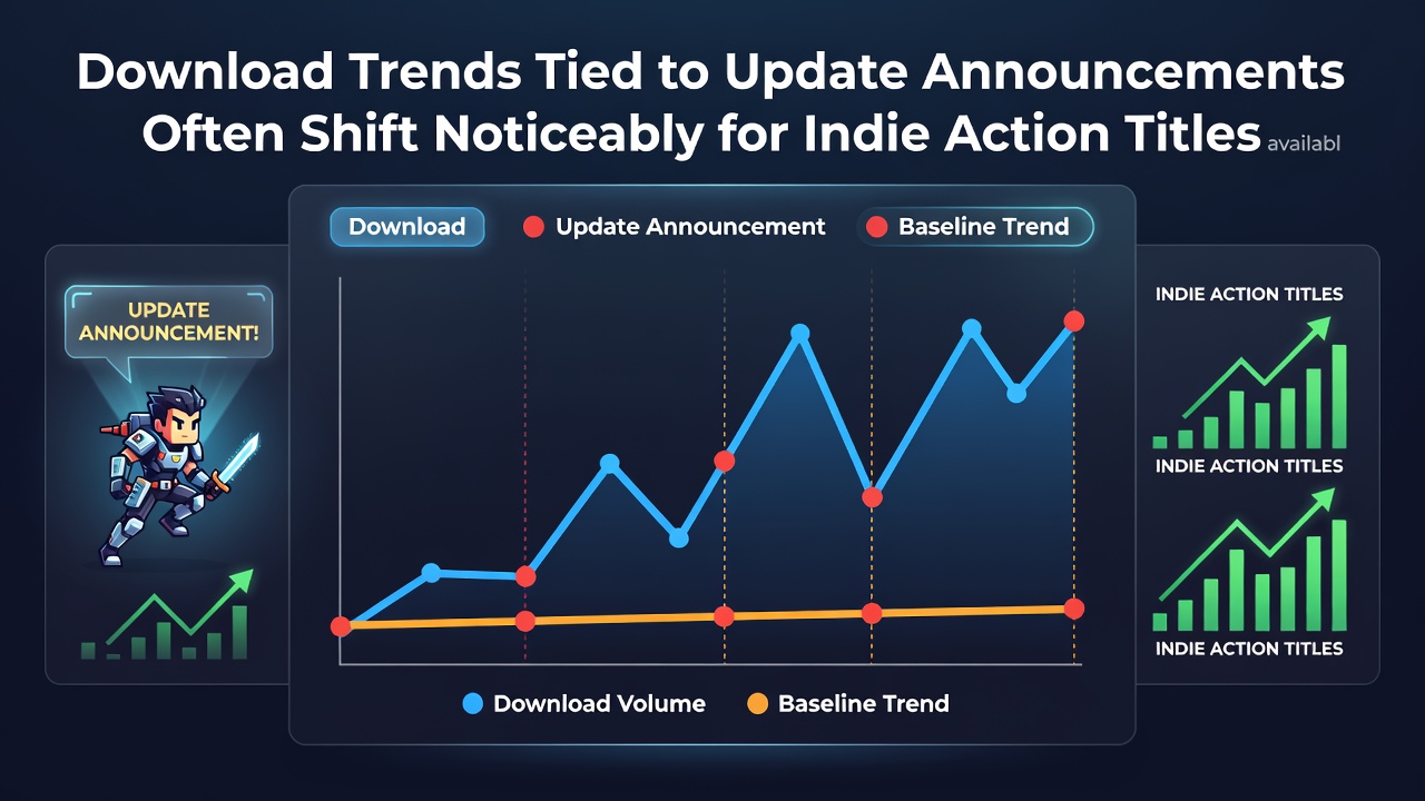 Illustration of interconnected game libraries showing how patch news travels between action, adventure, and RPG categories