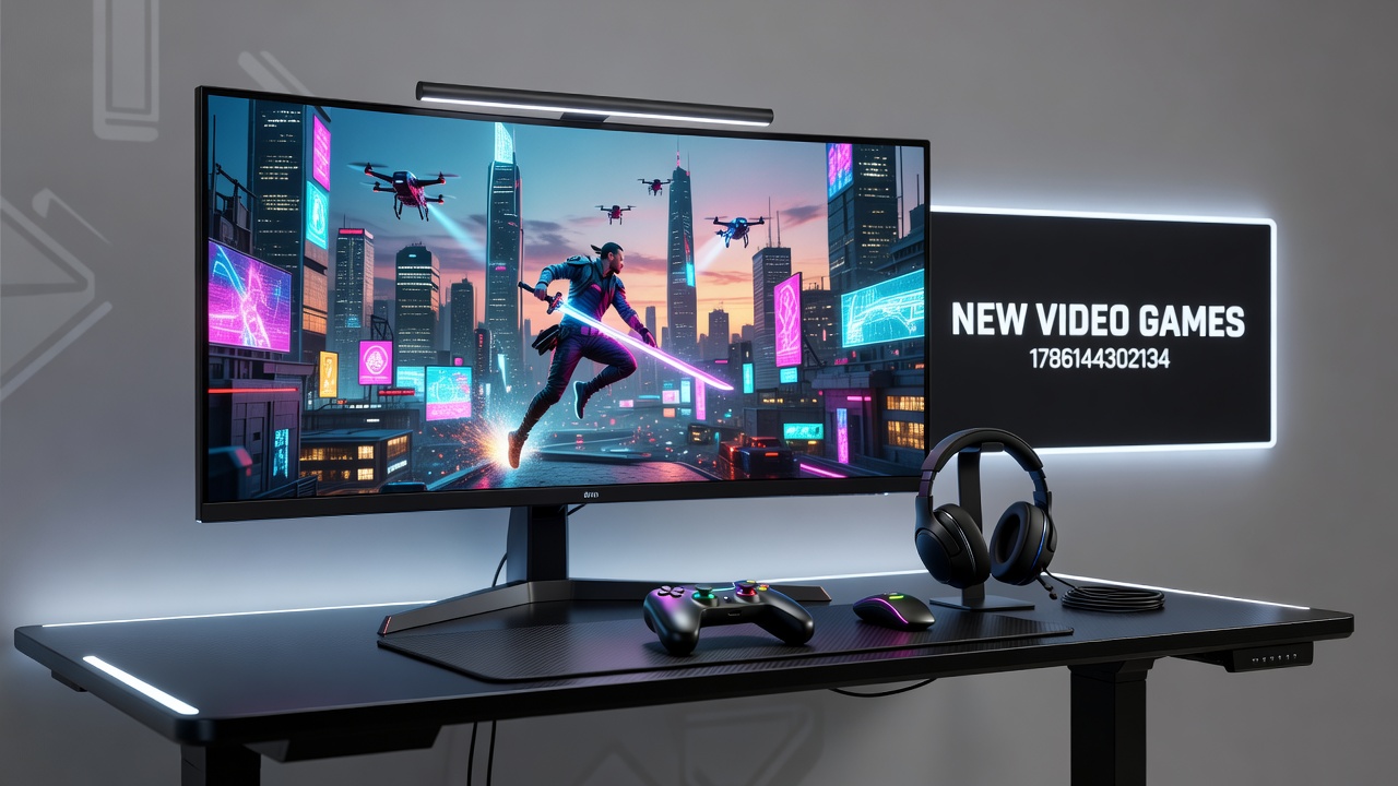 Group of gamers testing new video game titles on high-end PCs and consoles in a collaborative setting